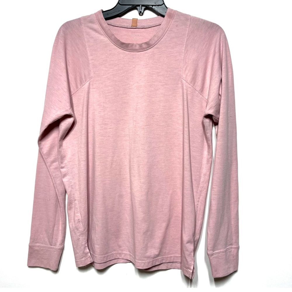 Lunya Restore Base Long Sleeve Tee in Pink M